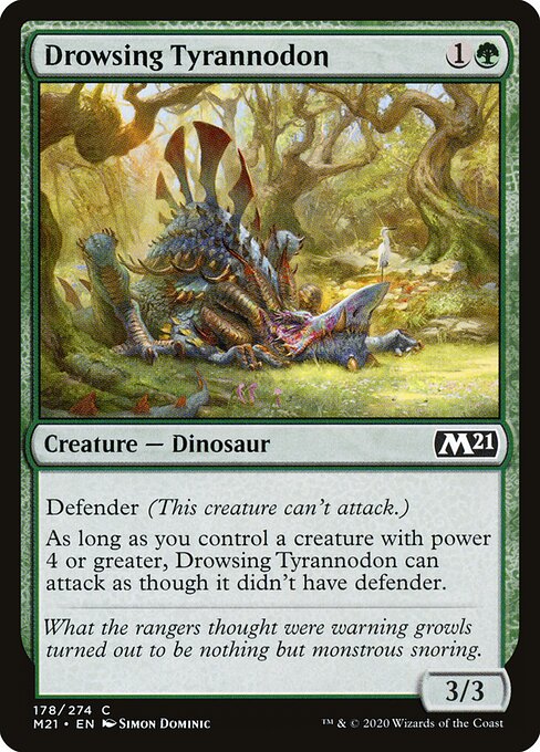 Drowsing Tyrannodon card from the Core Set 2021 set
