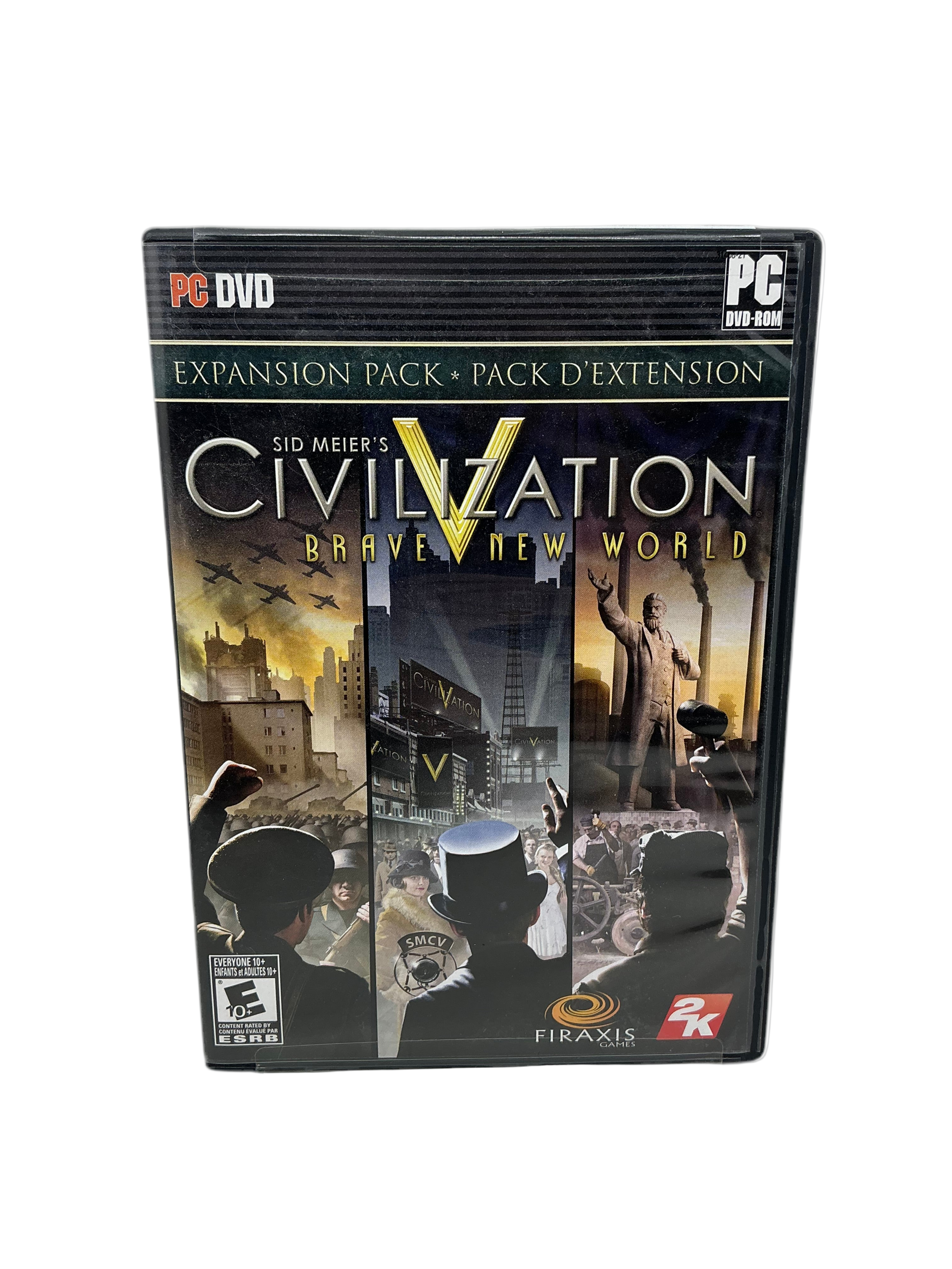 Sid Meier's Civilization V: Brave New World expansion pack on a white background