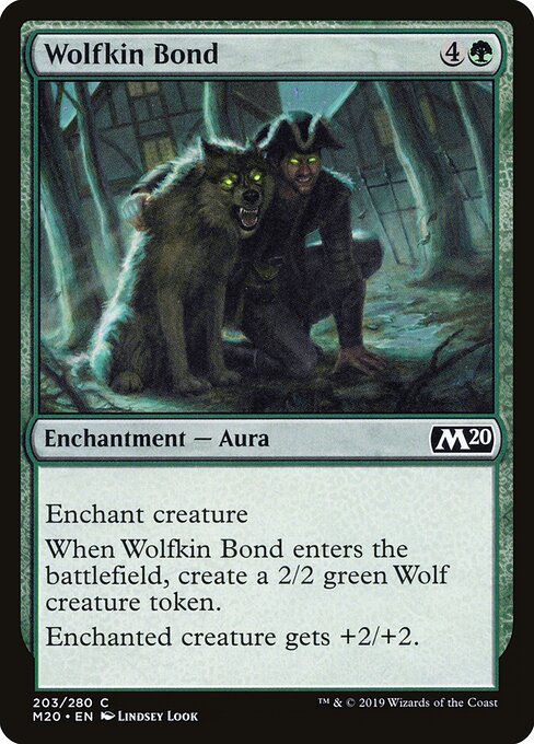 CAD Wolfkin Bond card from the Core Set 2020 set