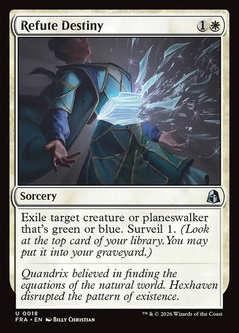CAD Refute Destiny card from the Reality Fracture set