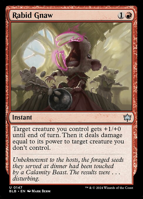 CAD Rabid Gnaw card from the Bloomburrow set