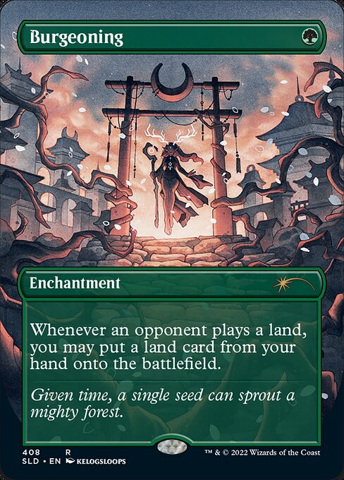 Burgeoning card from the Secret Lair Drop set
