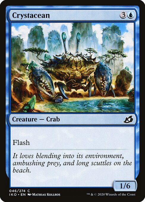 Crystacean card from the Ikoria: Lair of Behemoths set