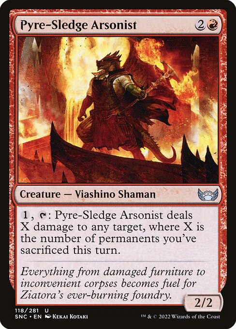 Pyre-Sledge Arsonist card from the Streets of New Capenna set