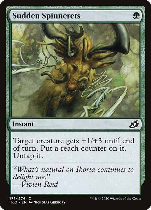 Sudden Spinnerets card from the Ikoria: Lair of Behemoths set