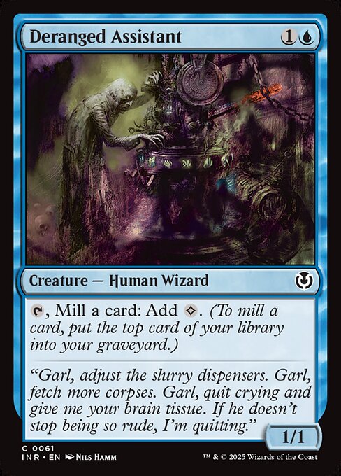 Deranged Assistant card from the Innistrad Remastered set