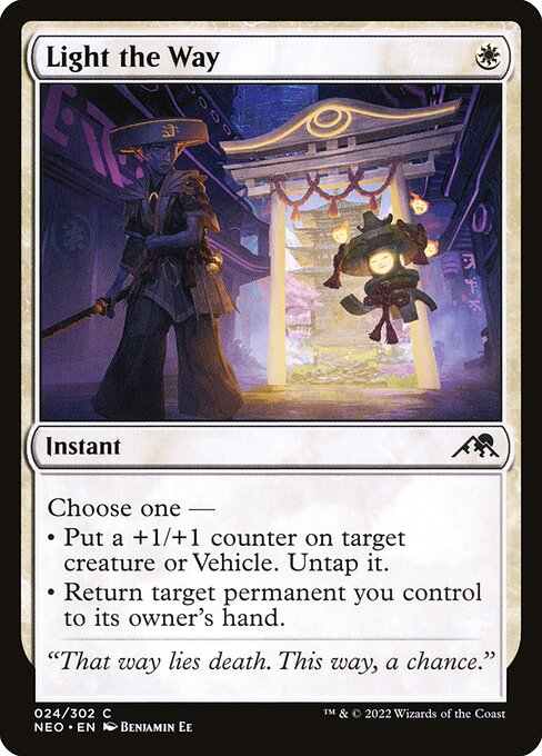 Light the Way card from the Kamigawa: Neon Dynasty set