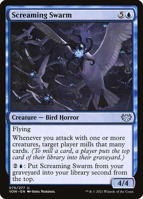 CAD Screaming Swarm card from the Innistrad: Crimson Vow set
