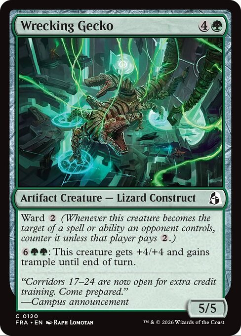  Foil CAD Wrecking Gecko card from the Reality Fracture set