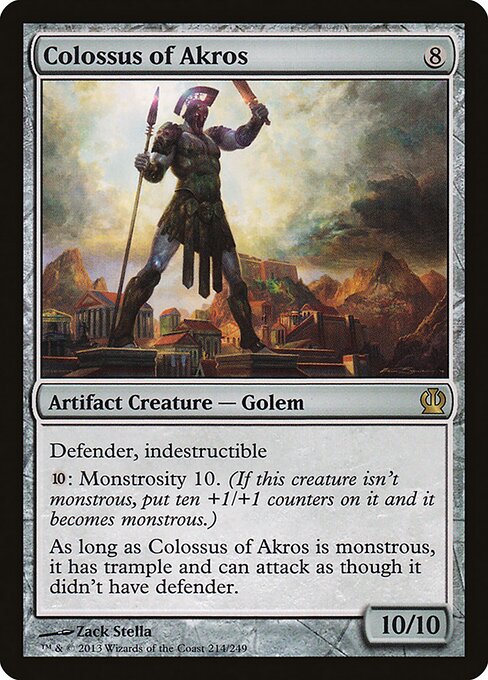 Colossus of Akros card from the Theros set