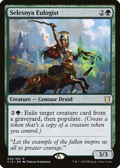 Selesnya Eulogist card from the Commander 2019 set