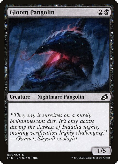 Gloom Pangolin card from the Ikoria: Lair of Behemoths set