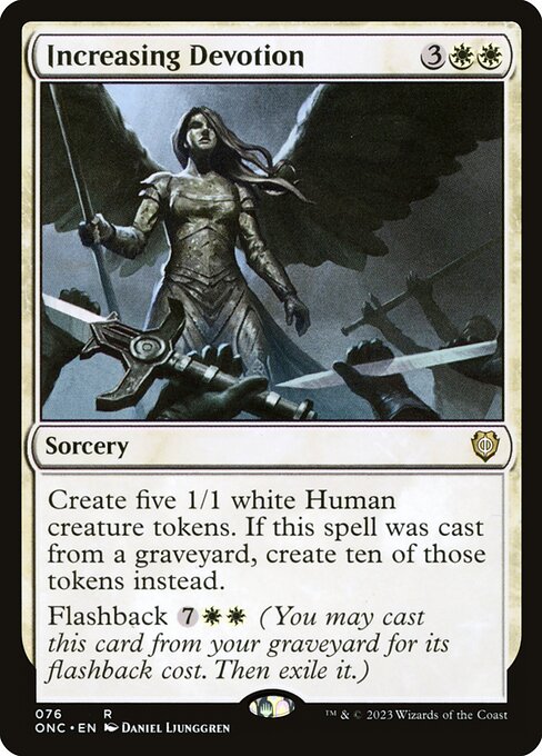 CAD Increasing Devotion card from the Phyrexia: All Will Be One Commander set