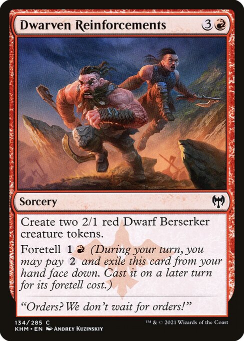  Foil Dwarven Reinforcements card from the Kaldheim set