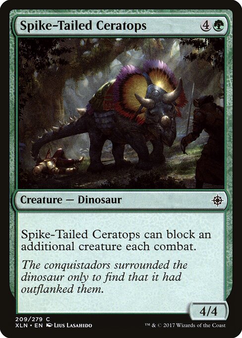 CAD Spike-Tailed Ceratops card from the Ixalan set