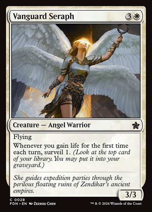 Vanguard Seraph card from the Foundations set