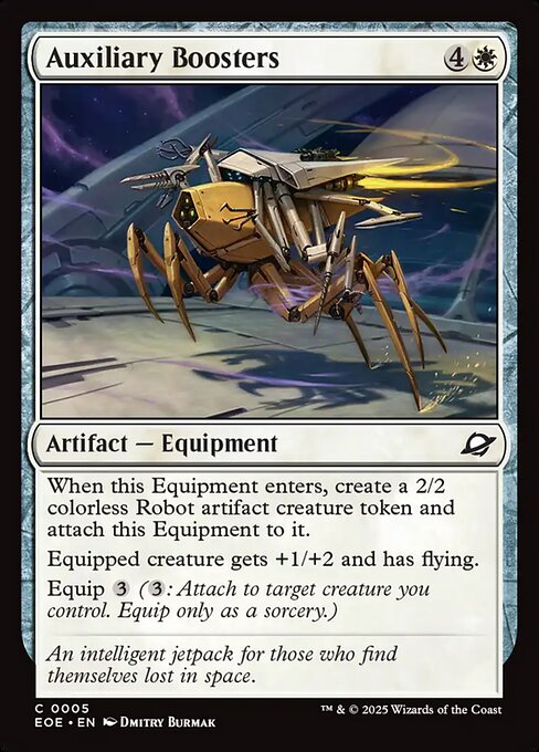 CAD Auxiliary Boosters card from the Edge of Eternities set