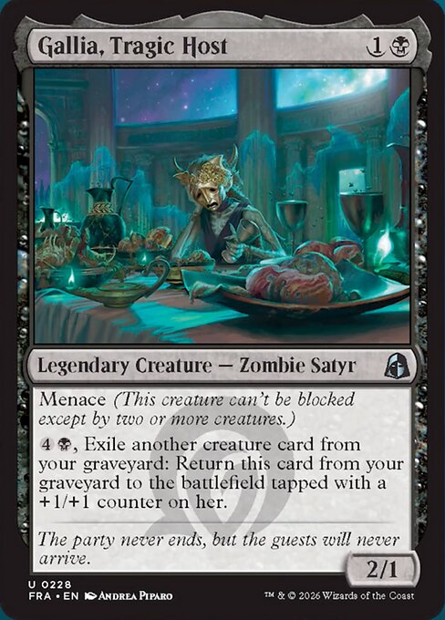 CAD Gallia, Tragic Host card from the Reality Fracture set