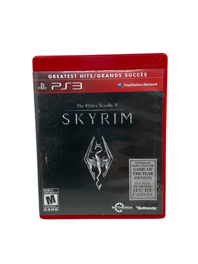 PlayStation 3 game case for 'The Elder Scrolls V: Skyrim' on a white background