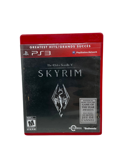 PlayStation 3 game case for 'The Elder Scrolls V: Skyrim' on a white background
