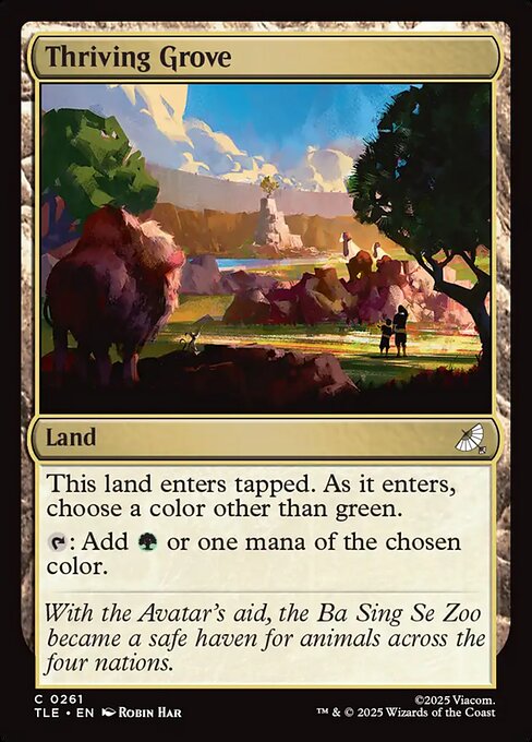CAD Thriving Grove card from the Avatar: The Last Airbender Eternal set