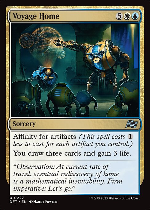  Foil Voyage Home card from the Aetherdrift set