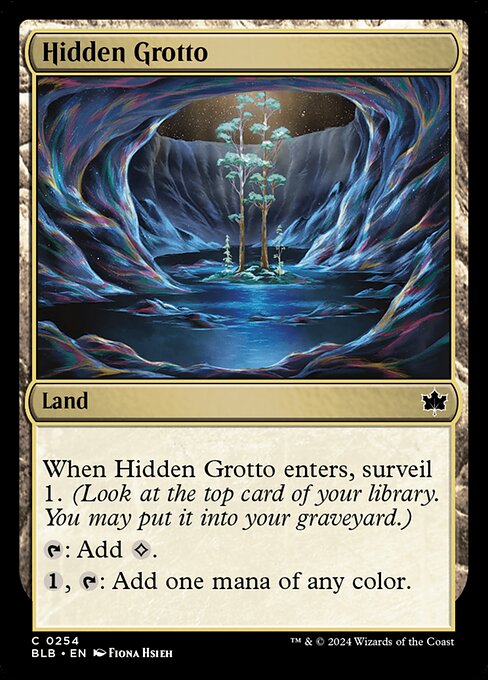 CAD Hidden Grotto card from the Bloomburrow set