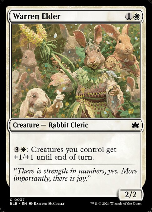 Warren Elder card from the Bloomburrow set