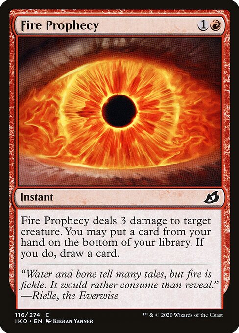Fire Prophecy card from the Ikoria: Lair of Behemoths set