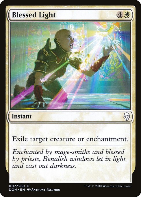  Foil Blessed Light card from the Dominaria set