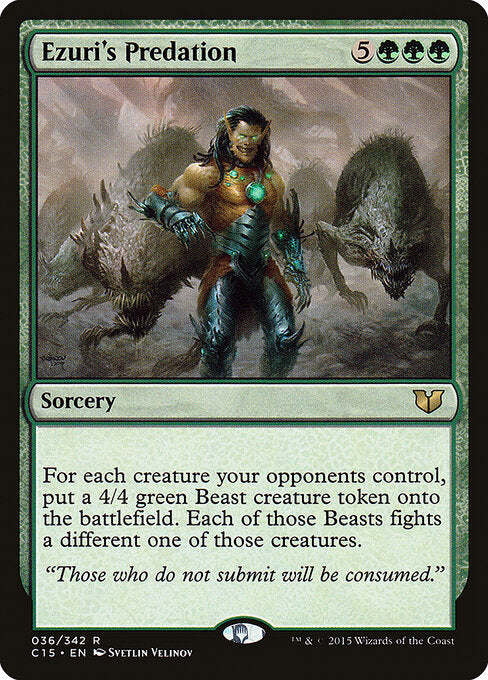 Ezuri's Predation card from the Commander 2015 set