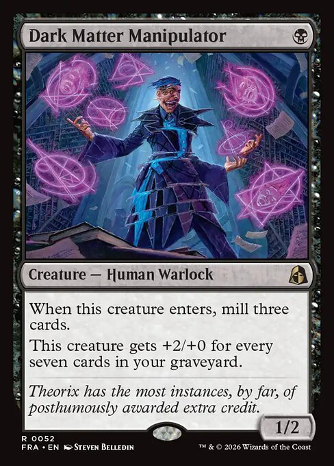 CAD Dark Matter Manipulator card from the Reality Fracture set