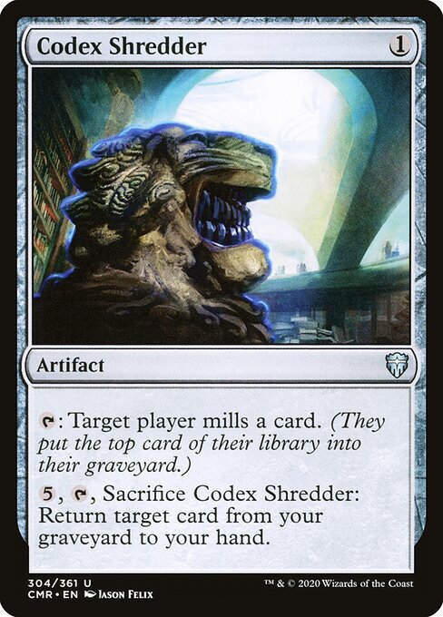 Codex Shredder card from the Commander Legends set