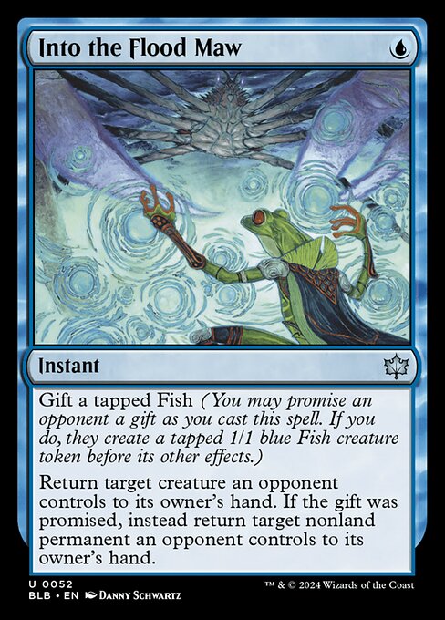 Into the Flood Maw card from the Bloomburrow set