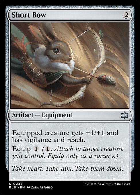 CAD Short Bow card from the Bloomburrow set