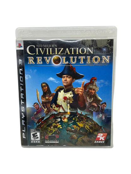 Sid Meier's Civilization Revolution game case for PlayStation 3 on a white background