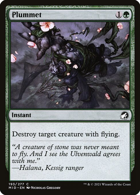 CAD Plummet card from the Innistrad: Midnight Hunt set