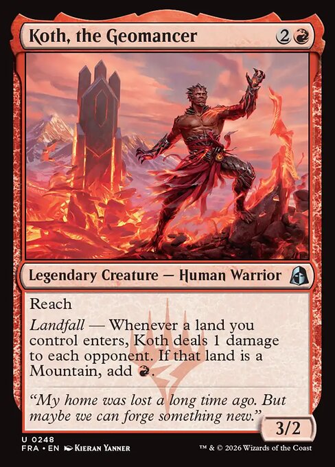 CAD Koth, the Geomancer card from the Reality Fracture set