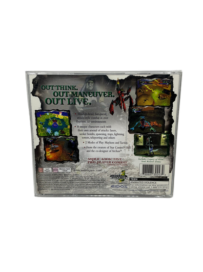 Back of The Unholy War game box with text and graphics on a transparent background.