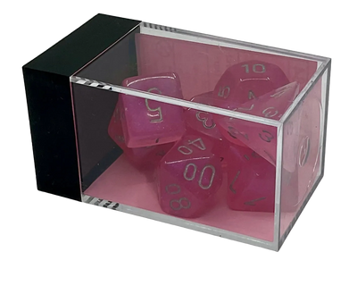 Chessex Pink (Silver) Polyhedral Dice