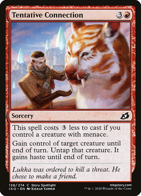 Tentative Connection card from the Ikoria: Lair of Behemoths set