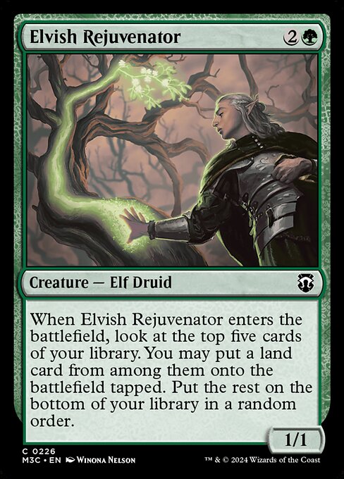 Elvish Rejuvenator card from the Modern Horizons 3 Commander set