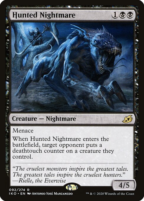 CAD Hunted Nightmare card from the Ikoria: Lair of Behemoths set