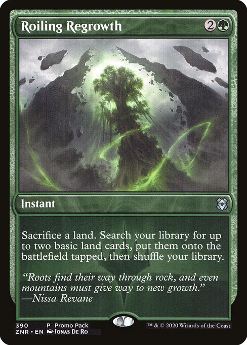 Roiling Regrowth card from the Zendikar Rising set