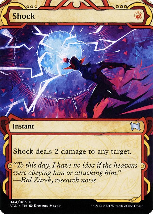  Foil Showcase Shock card from the Strixhaven Mystical Archive set