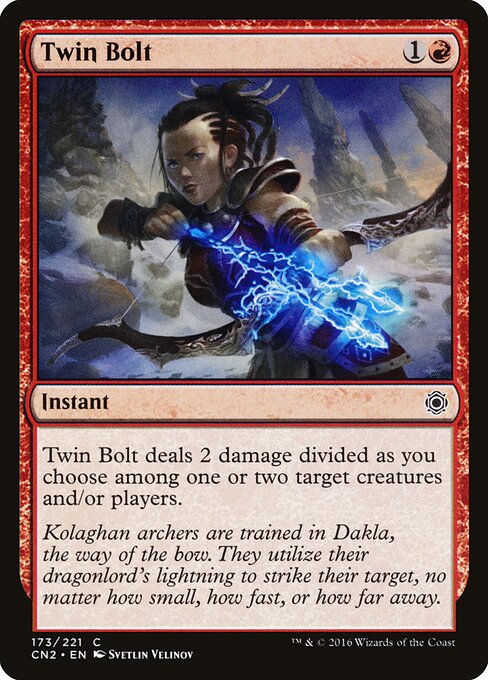 Twin Bolt card from the Conspiracy: Take the Crown set
