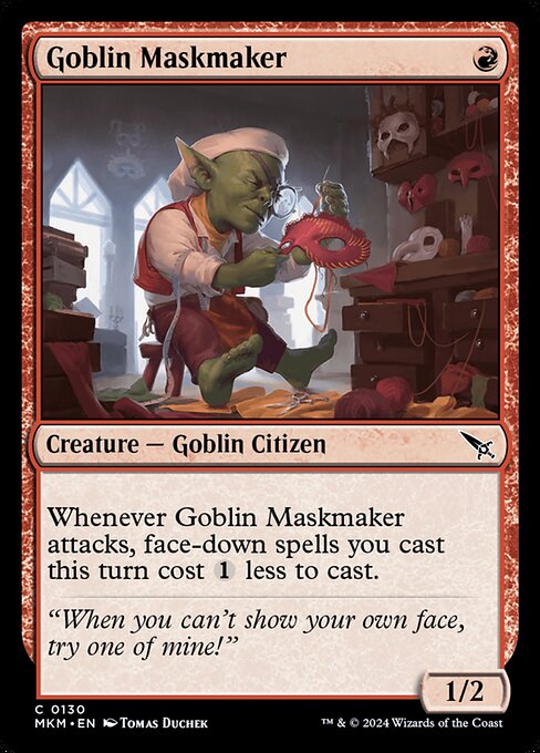 Goblin Maskmaker card from the Murders at Karlov Manor set