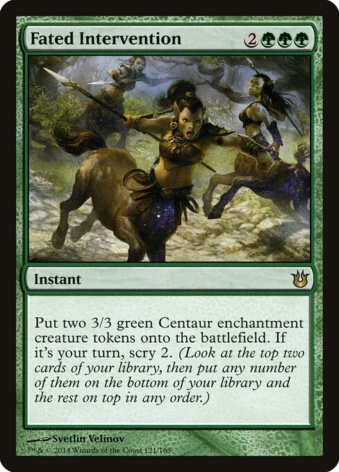 Fated Intervention card from the Born of the Gods set