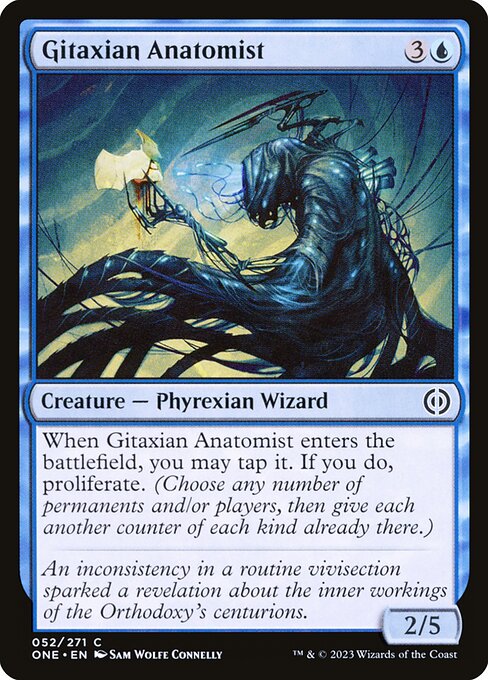 Gitaxian Anatomist card from the Phyrexia: All Will Be One set