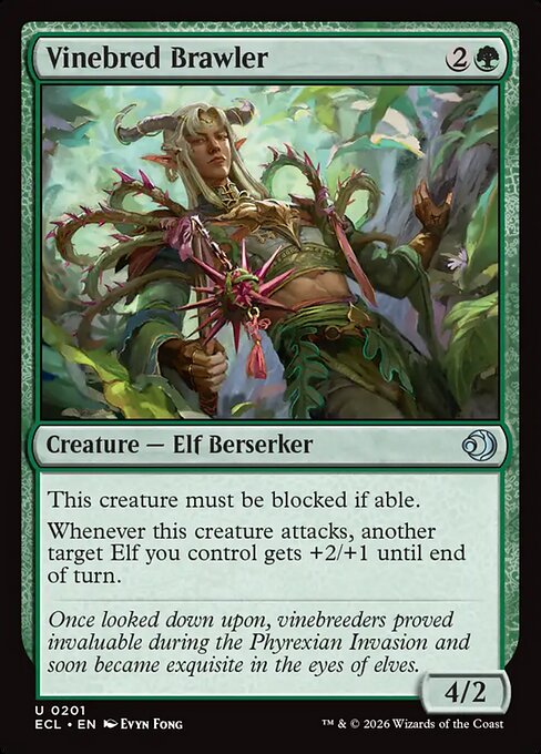  Foil Vinebred Brawler card from the Lorwyn Eclipsed set